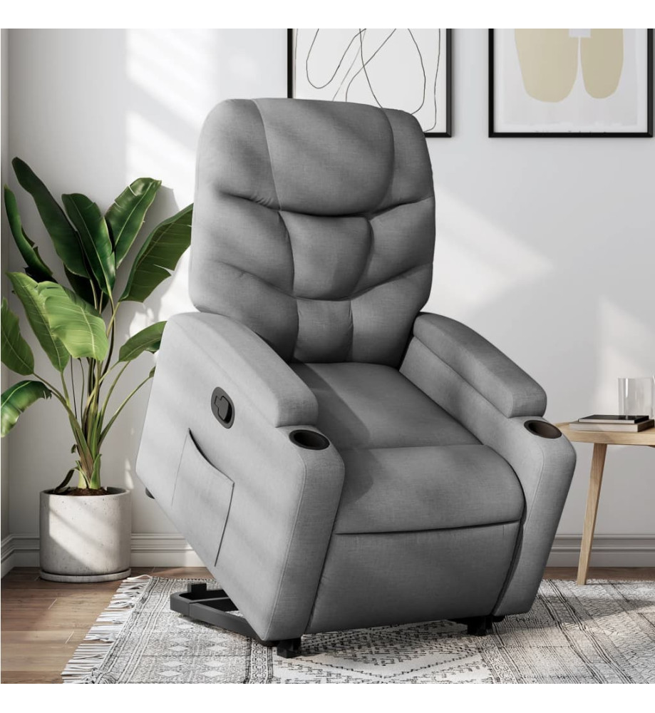 Fauteuil inclinable Gris clair Tissu