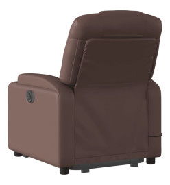 Fauteuil inclinable de massage électrique marron similicuir