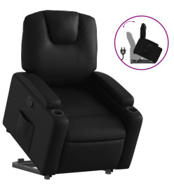 Fauteuil inclinable Noir Similicuir