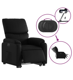 Fauteuil inclinable électrique noir similicuir