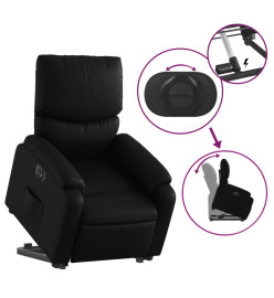 Fauteuil inclinable électrique noir similicuir