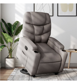 Fauteuil inclinable taupe tissu