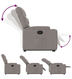 Fauteuil inclinable taupe tissu