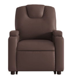 Fauteuil inclinable marron similicuir