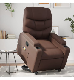 Fauteuil inclinable de massage Marron Similicuir