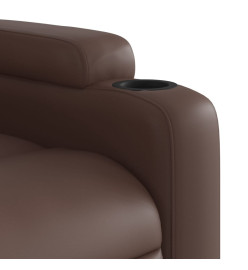 Fauteuil inclinable de massage Marron Similicuir