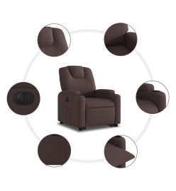 Fauteuil inclinable électrique marron foncé tissu