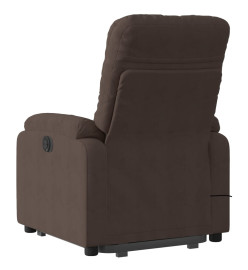 Fauteuil inclinable de massage marron tissu microfibre