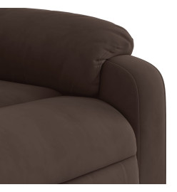 Fauteuil inclinable de massage marron tissu microfibre