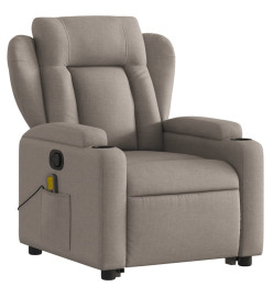 Fauteuil inclinable de massage Taupe Tissu