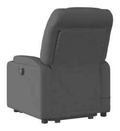 Fauteuil inclinable de massage électrique Gris foncé Tissu