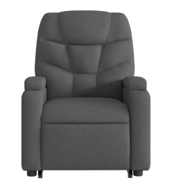 Fauteuil inclinable de massage électrique Gris foncé Tissu