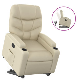 Fauteuil inclinable Crème Similicuir