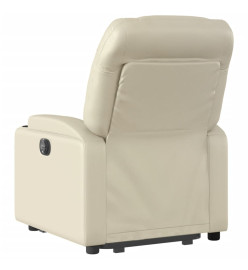 Fauteuil inclinable Crème Similicuir