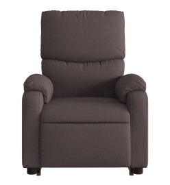 Fauteuil inclinable électrique marron foncé tissu