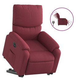 Fauteuil inclinable électrique rouge bordeaux tissu