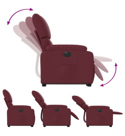 Fauteuil inclinable électrique rouge bordeaux tissu