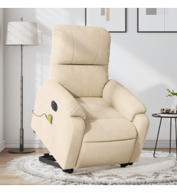 Fauteuil inclinable de massage électrique crème