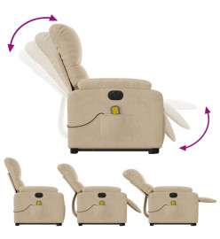 Fauteuil inclinable de massage électrique crème