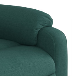 Fauteuil inclinable de massage électrique Vert foncé Tissu