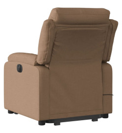 Fauteuil de massage inclinable Marron Tissu