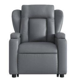 Fauteuil inclinable de massage électrique gris similicuir