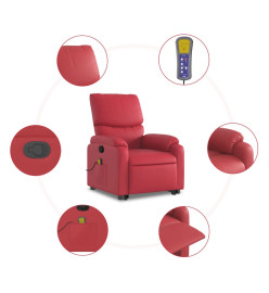 Fauteuil inclinable de massage Rouge Similicuir