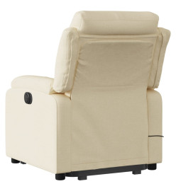 Fauteuil inclinable de massage Crème Tissu