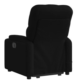 Fauteuil inclinable de massage électrique Noir Tissu