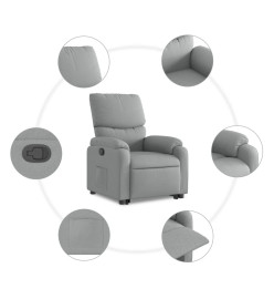 Fauteuil inclinable Gris clair Tissu