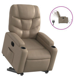 Fauteuil inclinable électrique cappuccino similicuir