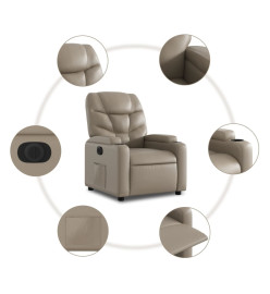 Fauteuil inclinable électrique cappuccino similicuir