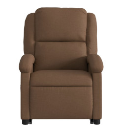 Fauteuil inclinable de massage électrique Marron Tissu