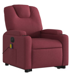 Fauteuil inclinable de massage électrique Rouge bordeaux Tissu