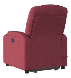 Fauteuil inclinable de massage électrique Rouge bordeaux Tissu