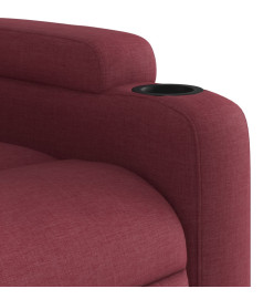 Fauteuil inclinable de massage électrique Rouge bordeaux Tissu