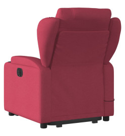 Fauteuil inclinable de massage électrique Rouge bordeaux Tissu