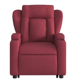 Fauteuil inclinable de massage électrique Rouge bordeaux Tissu