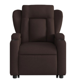 Fauteuil inclinable de massage électrique Marron foncé Tissu