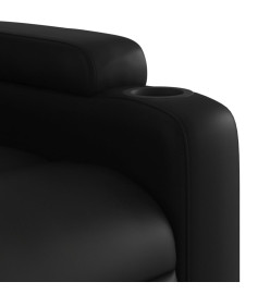 Fauteuil inclinable de massage Noir Similicuir