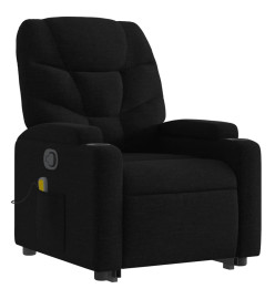 Fauteuil de massage inclinable Noir Tissu