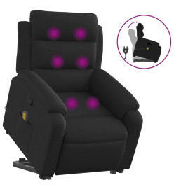 Fauteuil de massage inclinable Noir Tissu