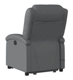 Fauteuil inclinable de massage électrique gris similicuir