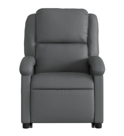 Fauteuil inclinable de massage électrique gris similicuir