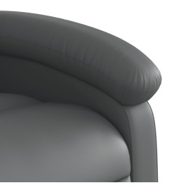 Fauteuil inclinable de massage électrique gris similicuir