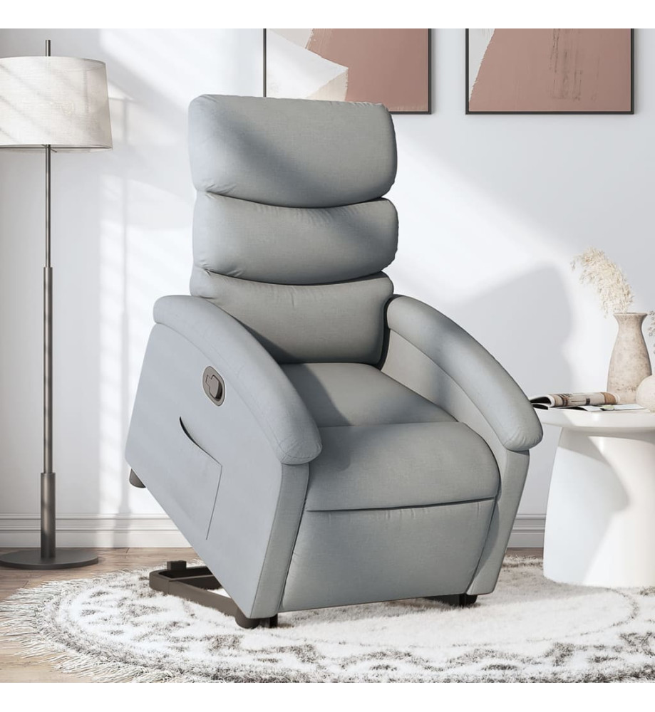 Fauteuil inclinable Gris clair Tissu