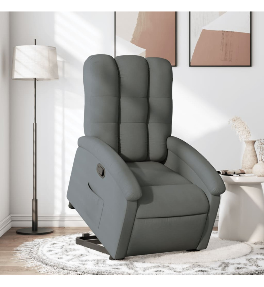 Fauteuil inclinable Gris foncé Tissu