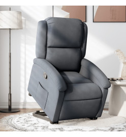 Fauteuil inclinable Gris foncé Velours