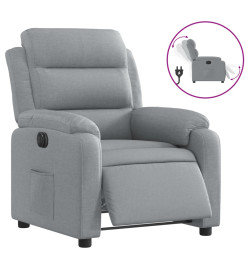 Fauteuil inclinable électrique Gris clair Tissu