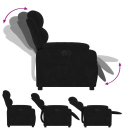 Fauteuil inclinable électrique noir velours